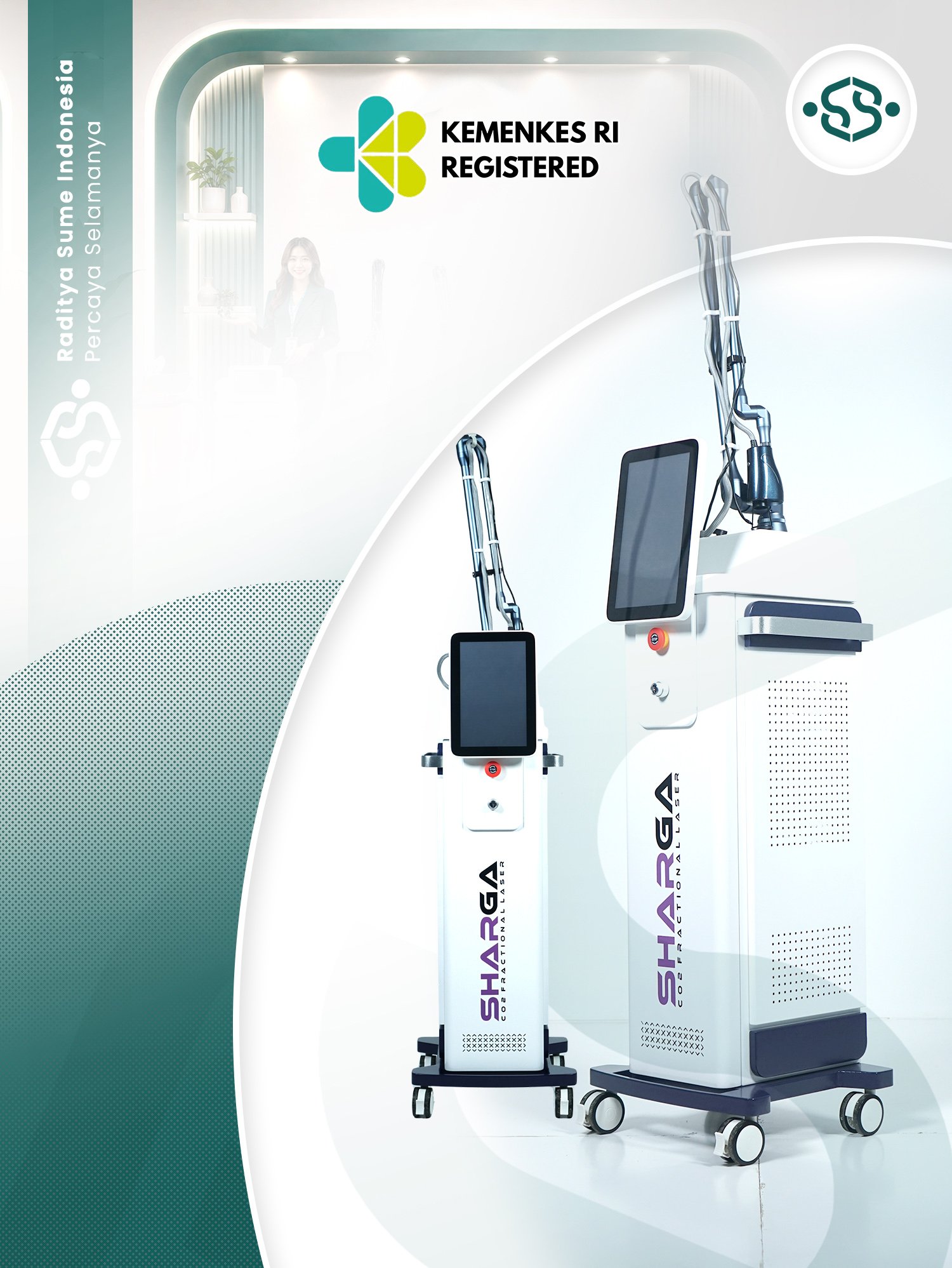 SHARGA CO2 Fractional Laser Glass Tube