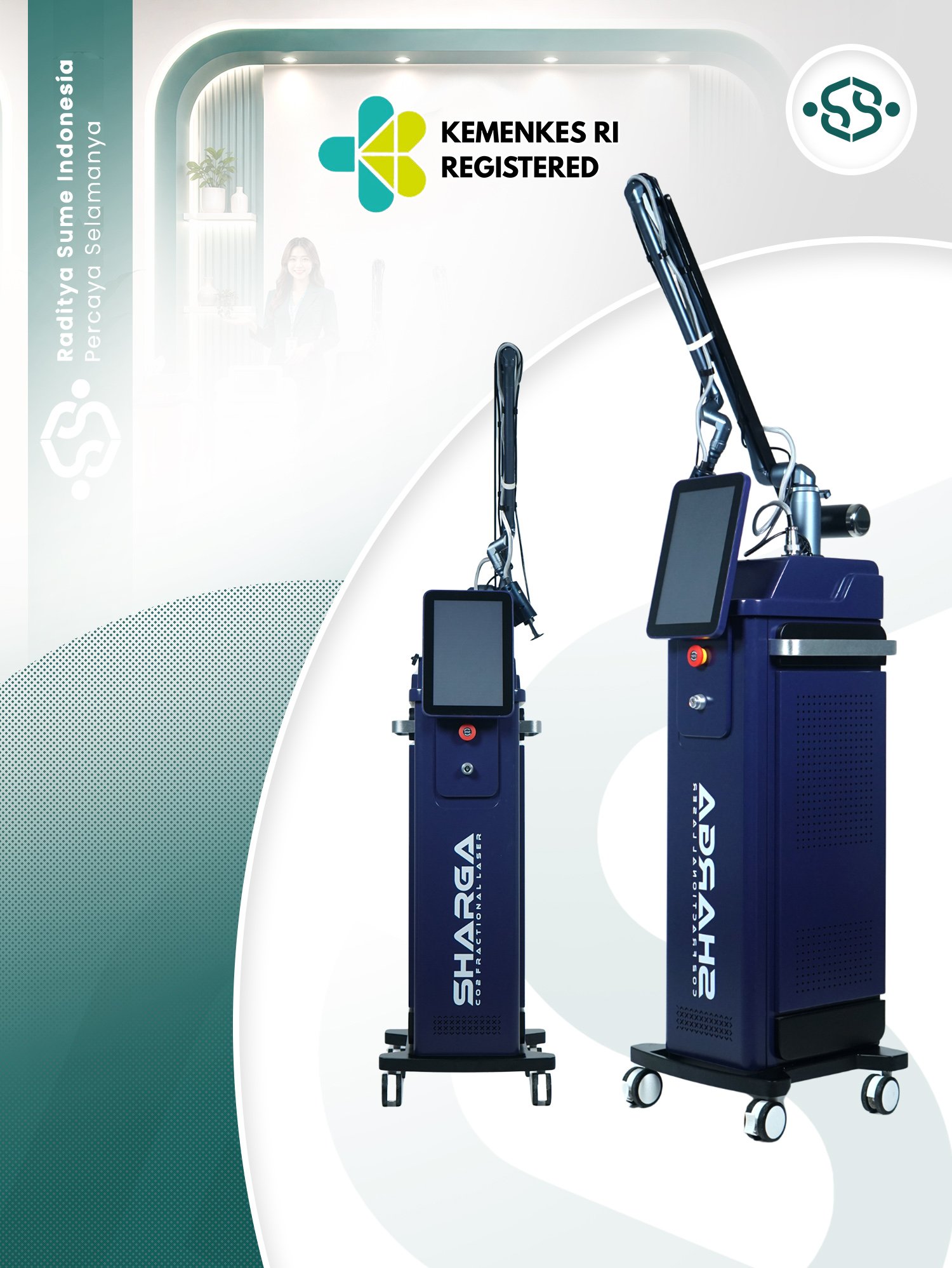 SHARGA CO2 Fractional Laser RF Tube